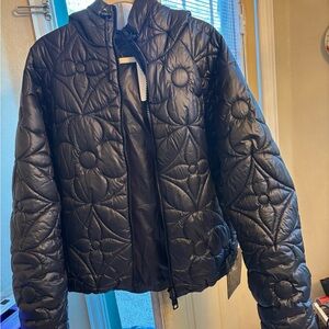 Louis Vuitton Black Puffer Jacket with Quilted Design
